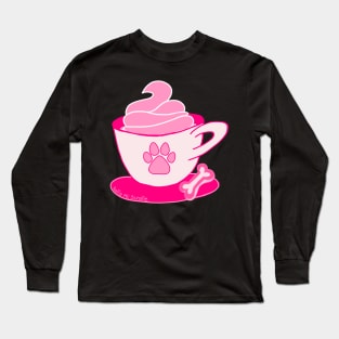 Puppuccino Pup Cup Pink Dog Long Sleeve T-Shirt